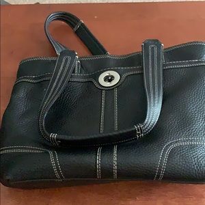 Coach black leather purse